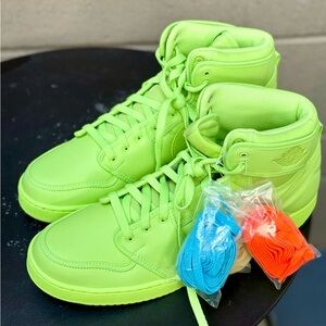 Billie Eilish x Air Jordan 1 Mid Volt Green Unisex Size 13 w/ Extra Laces